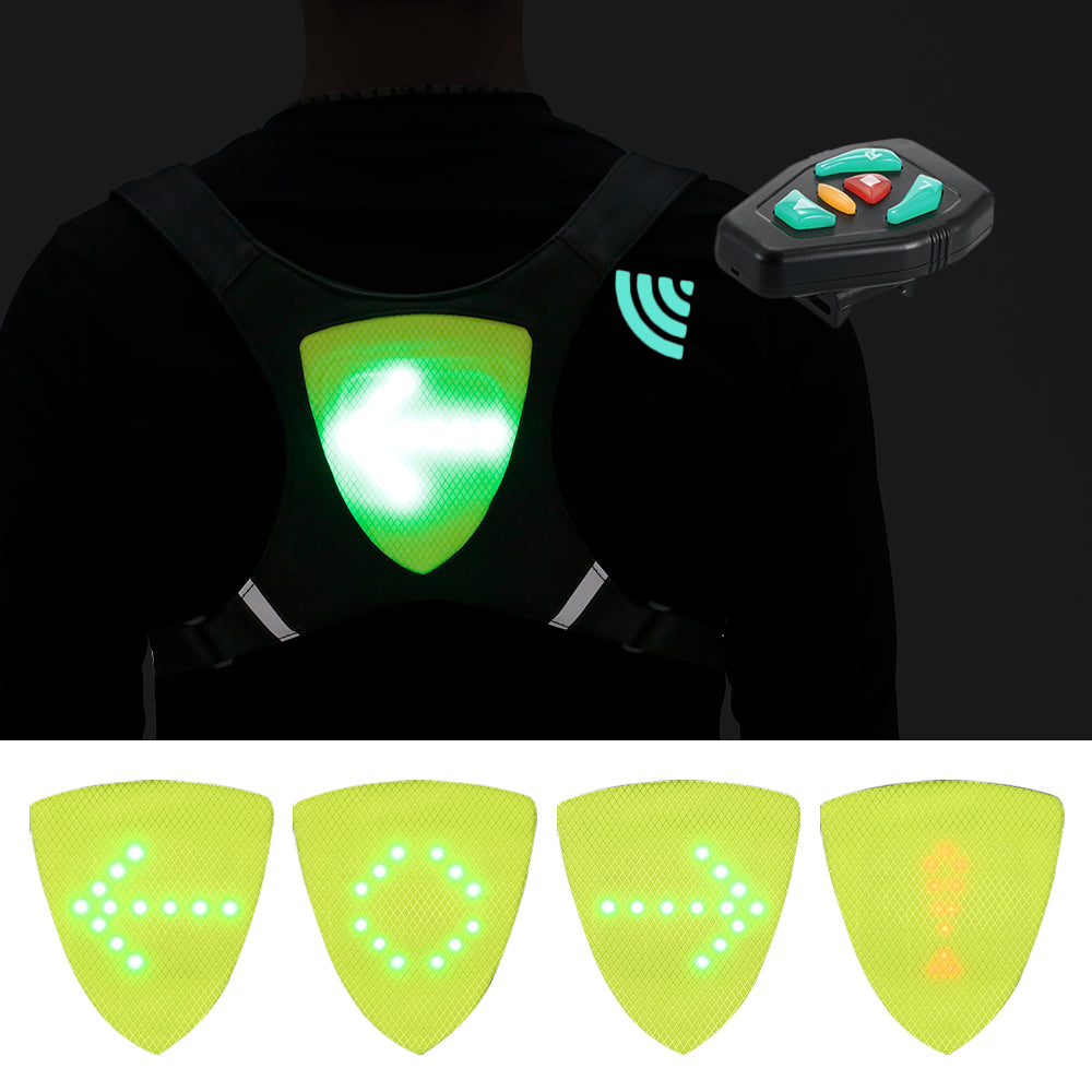 USB-ladattava heijastava LED-liivi reppuun