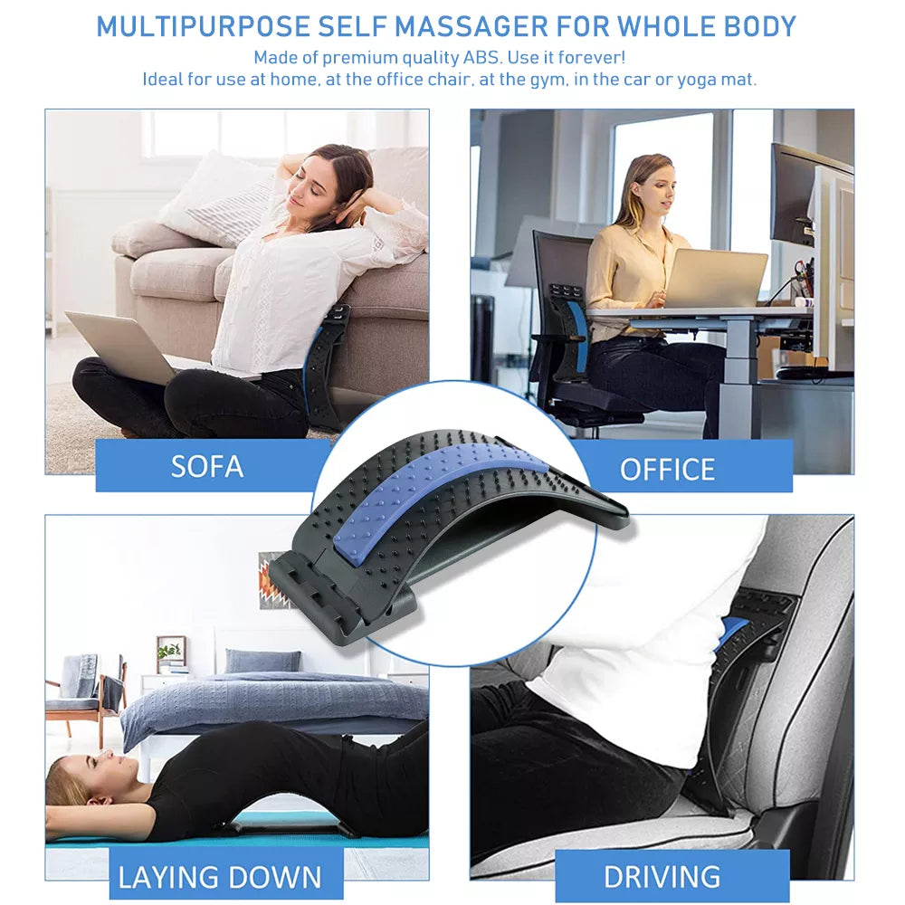 Ergonominen lannerangan venytyslaite ja selän hierontalaite